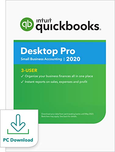 Book Cover [Old Version] QuickBooks Desktop Pro 2020 Accounting Software for Small Business - 3 User [PC Download]