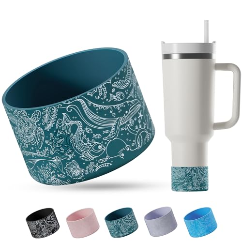 REUZBL Ocean Life Silicone Bottle Boot Sleeve for Stanley Tumblers 20-40oz, Hydro Flask, Simple Modern, Iron Flask, Owala Tumblers