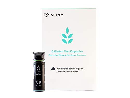 Book Cover Nima Gluten Test Capsules Only, Works with Sensor, Small Amount of Foods, Quick Results, Black, 6 Count