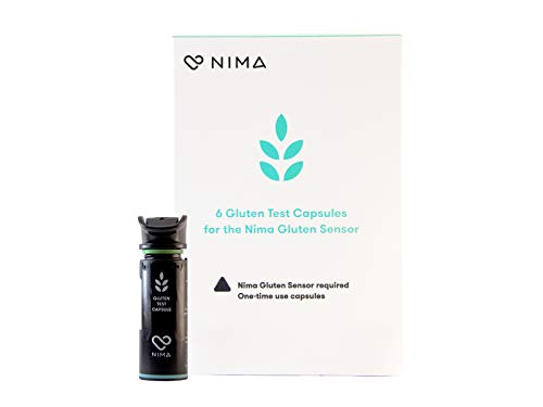 Nima Gluten Test Capsules Only, Works with Sensor, Small Amount of Foods, Quick Results, Black, 6 Count