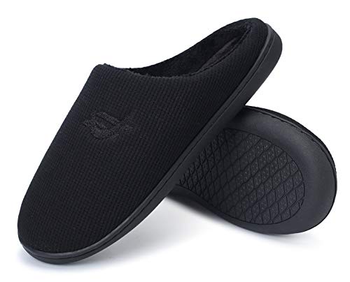 DLGJPA Men's Comfort Memory Foam Slippers Warm Indoor Outdoor House Shoes