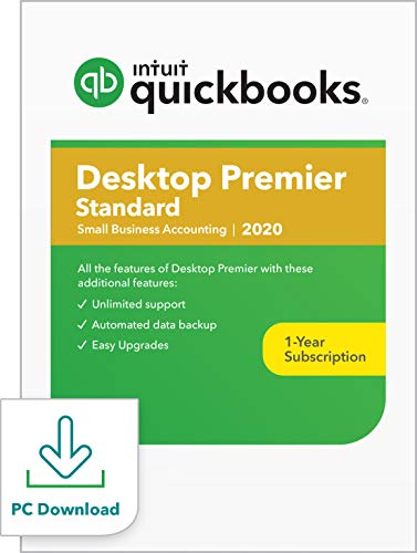 Book Cover [Old Version] QuickBooks Desktop Premier Plus (Standard) 2020 Accounting Software for Small Business [PC Download]