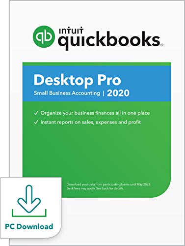 [Old Version] QuickBooks Desktop Pro 2020 Accounting Software for Small Business with Shortcut Guide [PC Download]