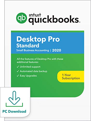 Book Cover [Old Version] QuickBooks Desktop Pro Plus (Standard) 2020 Accounting Software for Small Business [PC Download