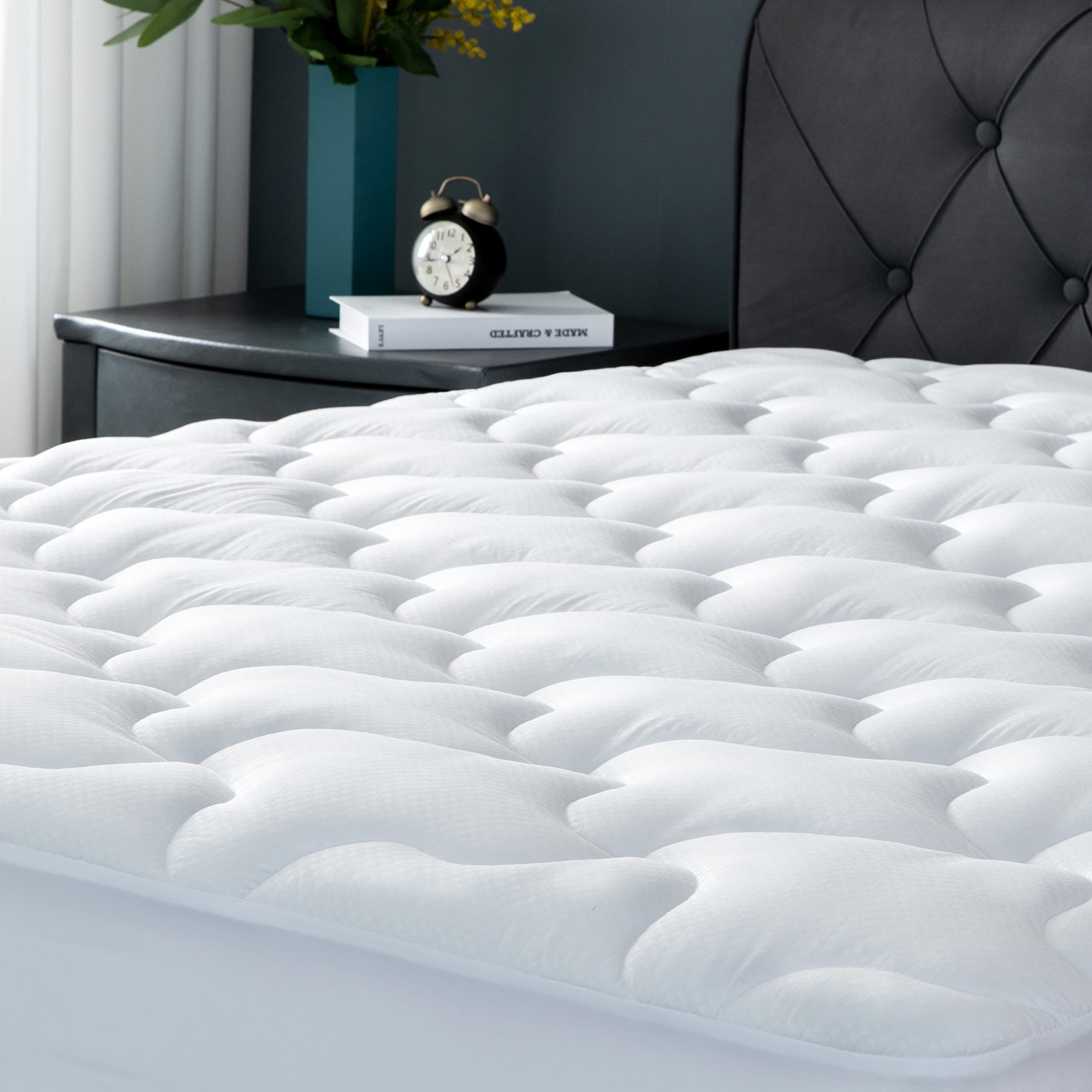 viewstar Cooling Mattress Pad Twin XL Size,Extra Thick Mattress Topper, Pillow Top Mattress Pad Cover with Down Alternative Fill,6-21" Deep Pocket for Twin XL Size Bed Soft and Breathable,Twin XL