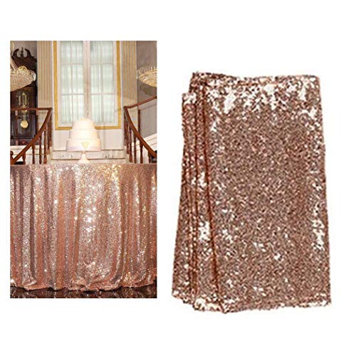 DREAMVAN Wedding Table Cloth Glitter Sequin Tablecloth Party Engagement Decoration Tablecloths
