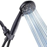 AquaDance High Pressure 6-Setting Oil Rubbed Bronze Handheld Shower Head with Stainless Steel Hose. Officially Independently Tested to Meet Strict US Quality & Performance Standards!