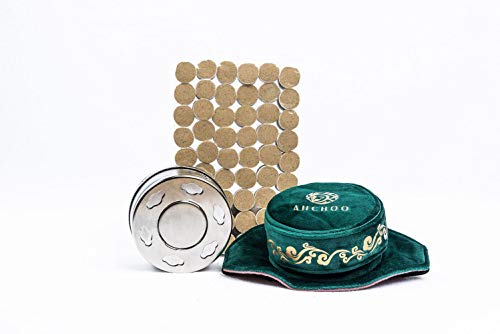 Book Cover AHCHOO Mugwort Moxibustion Starter Pack â€” Waist Belt * 2 + 54 Moxa Sticks + 2 Moxa Boxes (5 Items) (Green)