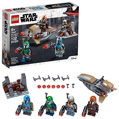 Book Cover LEGO Star Wars Mandalorian Battle Pack 75267 Mandalorian Shock Troopers and Speeder Bike Building Kit; Great Gift Idea for Any Fan of Star Wars: The Mandalorian TV Series, New 2020 (102 Pieces)