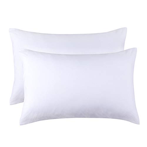 Book Cover HOMBYS Super Soft MicrofiberÂ Pillow Cases King Size Set of 2, Machine Washable White BreathableÂ Pillowcases with Envelope Closure Premium Quality (King 20