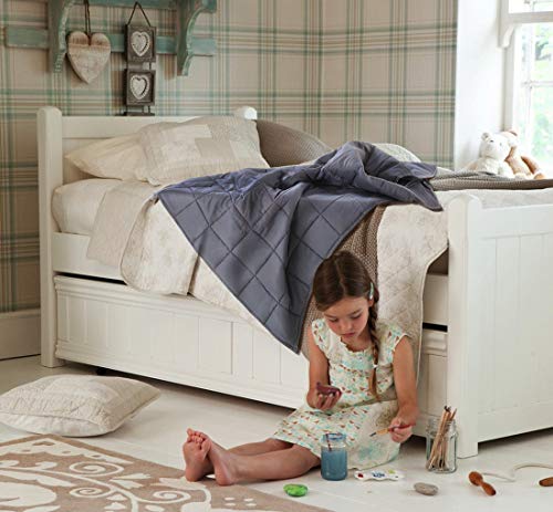 Isilila Glass Weighted Blanket for Kids 36" x 48" 5 lbs - Heavy Blanket 100% Cotton Material Provide Comfortable Sleep Quality for Kids Blanket (Gray, 36"x48", 5 lbs)