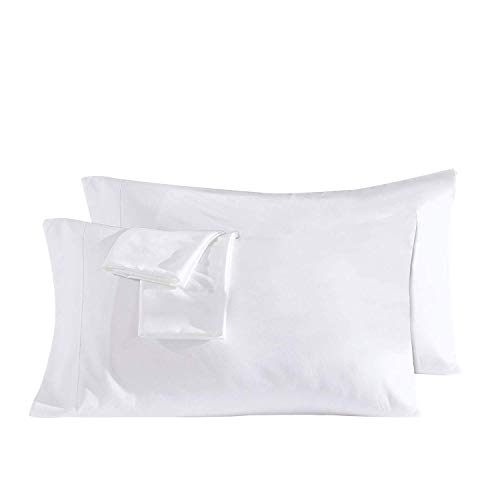 Book Cover Dreaming Wapiti Pillow Cases, 100% Washed Microfiber Pillowcase Queen for Hair and Skin -2 Pack with Envelope Closure (Pure White)