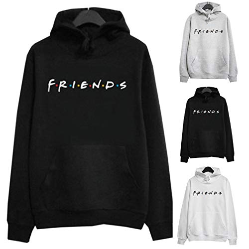 Book Cover Fanxis Women Friends Letter Print Thick Long Sleeve Front Pocket Hoodies Sweatshirt