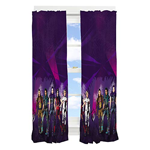 Franco Kids Room Window Curtain Panels Drapes Set, 82 in x 63 in, Disney Descendants 3