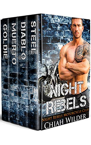 Book Cover Night Rebels  Motorcycle Club  Series (Books 1 - 4): Night Rebels MC Romance Box Set