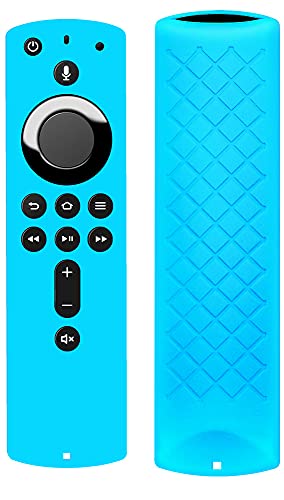 Book Cover Covers for All-New Alexa Voice Remote for Fire TV Stick 4K, Fire TV Stick (2nd Gen), Fire TV (3rd Gen) Shockproof Protective Silicone Case (Sky)