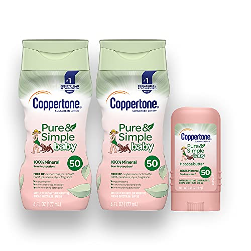 Coppertone WaterBabies Pure & Simple Whipped Sunscreen Lotion SPF 50 Multipack (Packaging May Vary