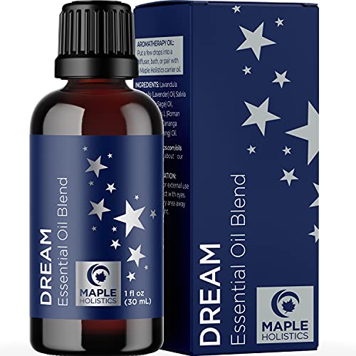 Book Cover Sleep Essential Oil Blend for Diffuser - Dream Essential Oils for Diffusers Aromatherapy and Wellness with Ylang-Ylang Clary Sage Roman Chamomile and Lavender Essential Oils for Sleep Support
