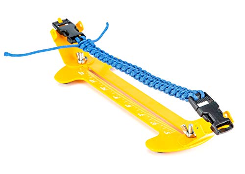 KOTTO Paracord Jig Bracelet Kit, Adjustable Length Parachute Cord Bracelet Keychain Maker Kit Metal Wire Weaving DIY Craft Survival Boys Lanyard Tools