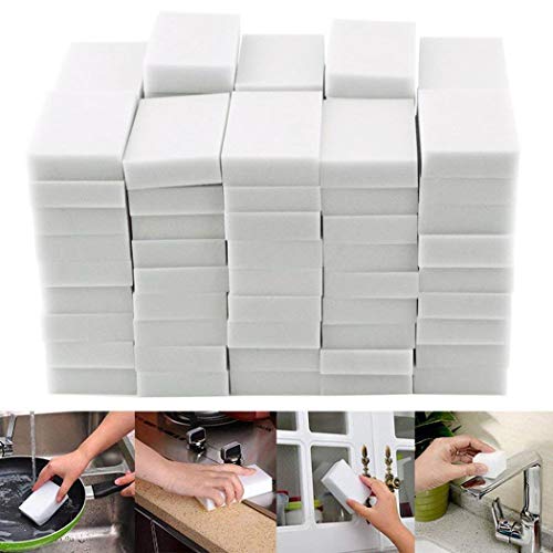 50-Pack Cleaning Sponges Eraser, Multi-Function Magic Sponge Cleaner Foam Cleaning for Kitchen, Furniture