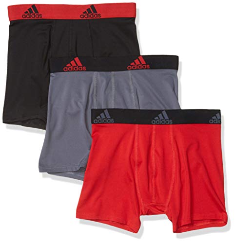 adidas Youth Kids-Boy's Performance Boxer Briefs Underwear (3-Pack), Collegiate Royal/Collegiate Navy Onix/Collegiate N