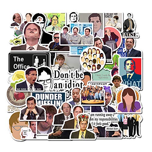 AnvFlik Stickers Pack 50PCS, Sticker, Funny Laptop Stickers, Waterproof Hydro Flasks Sticker Vinyl Decal for Kids Girls,Boys,Phone,Computer,Cars,Bicycles,Teen,Adult,Water Bottles (The Office)