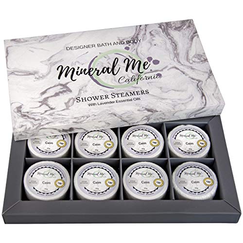 Shower Bombs Aromatherapy - Lavender Shower Steamers with Organic Essential Oils for Vaporizing Steam Spa, Relaxation & Calmness, Vapor Shower Tablet, Shower Melts- Selfcare Gift for Women, Men