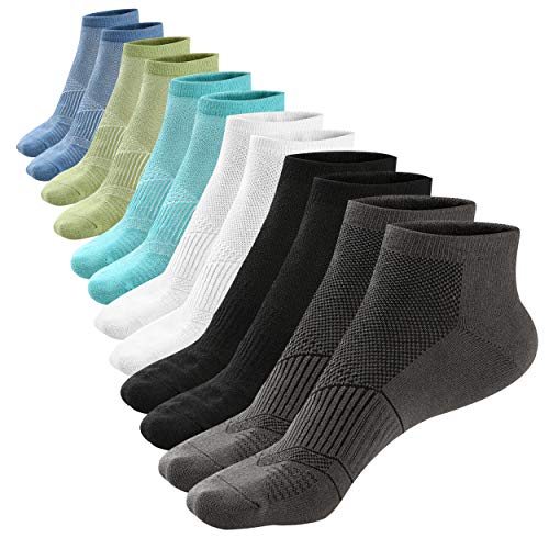 OnceMeet Ankle Low Cut Socks Mens 7 Pair Durable Cotton Non-Slip Comfy Soft Unique Color Running Performance Athletic Sport/Casual Socks
