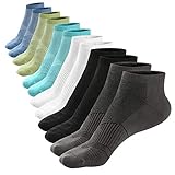 OnceMeet Ankle Low Cut Socks Mens 7 Pair Durable Cotton Non-Slip Comfy Soft Unique Color Running Performance Athletic Sport/Casual Socks