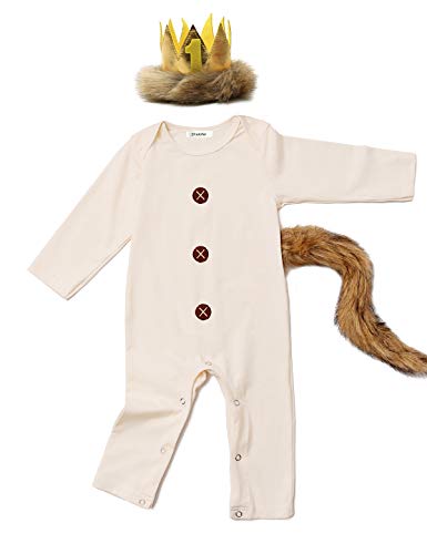 Book Cover Halloween Max Costume Baby Boys First Birthday Outfit (Beige,18-24 Months)