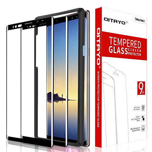 [2 Pack] QITAYO Screen Protector for Samsung Galaxy Note 8, [HD Clear] [Bubble-Free] [Case Friendly] Tempered Glass Screen Protector Compatible with Samsung Galaxy Note 8
