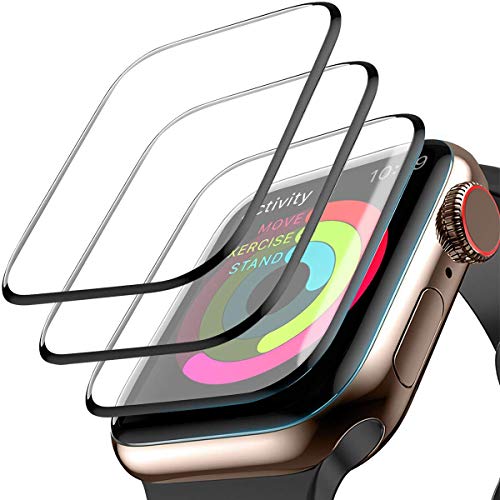 [3 Pack] Screen Protector for Apple Watch Series 4 40mm, Max Coverage Screen Protector HD Clear Anti-Bubble