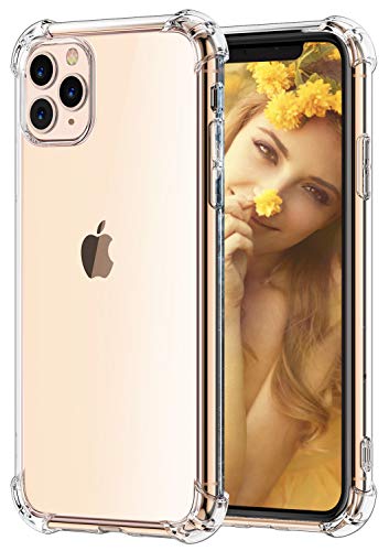 Comsoon for iPhone 11 Pro Case, [Crystal Clear] Anti-Scratch Shock Absorption Phone Case Cover with 4 Corners Protection, Soft TPU Slim Case for Apple iPhone 11 Pro 5.8 inch (2019)