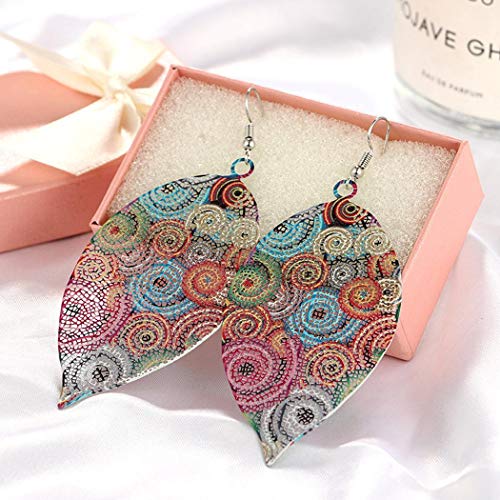 Oineke Women Fashion Leaves Earrings Jewelry Charm Wedding Gift Bohemian Lightweight Hook Dangles