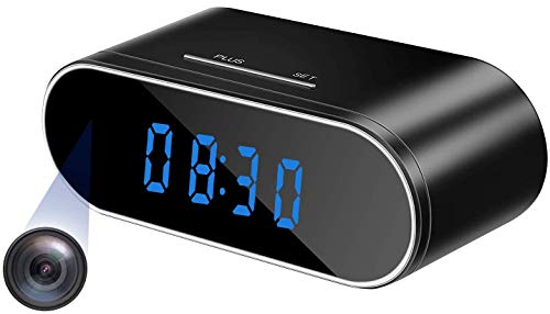 Rewline Hidden Camera Clock, WiFi Spy Camera Wireless Hidden, 1080P Nanny Cameras and Hidden Cameras with Night Vision and Motion Detective, Perfect 150 Angle Camera Clock for Home Security 【New APP】