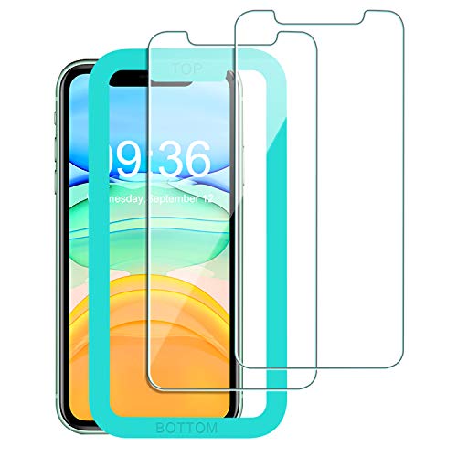 Bovon Compatible with iPhone 11 Screen Protector 2019 6.1â€™â€™, Compatible with iPhone XR Screen Protector 2018, [Alignment Frame] [Ultra Clear] [3D Touch] [Case-Friendly] 0.25mm Tempered Glass Film (2 Packs)
