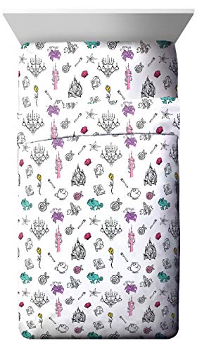 Jay Franco Disney Princess Friendship Adventures Full Sheet Set - 2 Piece Set Super Soft and Cozy Kid's Bedding - Fade Resistant Polyester Microfiber Sheets (Official Disney Product)