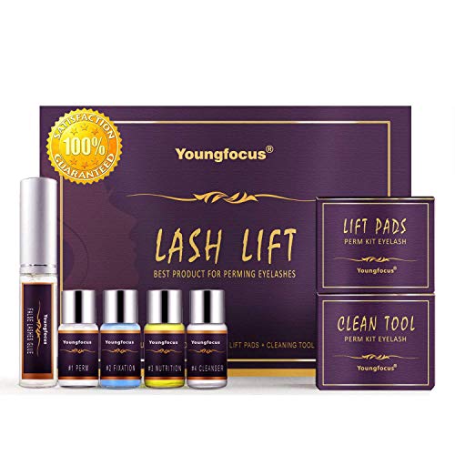 Youngfocus Eyelash Perm Kit, Professional Quality Lash Lift, Semi-Permanent Curling Perming Wave, Curler Kit，Lotion & Liquid Set