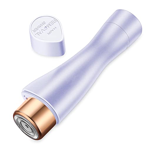 Facial Hair Remover ZACCER Painless Hair Removal for Women Waterproof Shaver Razor with LED Light (Blue)