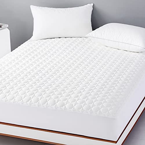 Book Cover Waterproof Mattress Protector-Quilted Fitted Mattress Pad Twin XL-Hospital Bed Bug Mattress Protection Cover Stretches Up to 18 inches Deep Mattress Topper
