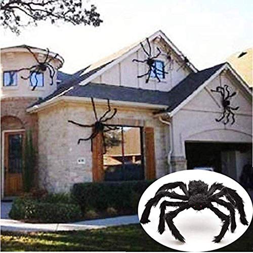 Halloween Simulation Plush Spider Horror Prop Decorations Golden