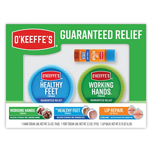 Book Cover O'Keeffe's Giftbox Including Cooling Relief Lip Repair Stick, Working Hands Jar and Healthy Feet Jar