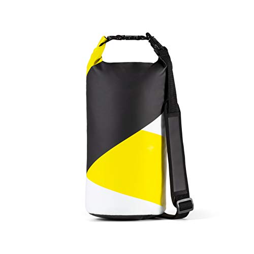 Windrift Waterproof Dry Bag - Military Grade 10L Airtight Dry Sack Includes 2 Padded Backpack Straps - Perfect for Beach, Floating, Rafting, Hiking, Fishing, Swimming, and More