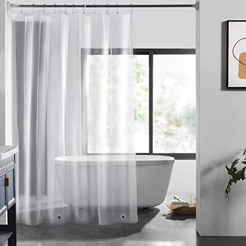 Book Cover LOVTEX PEVA Shower Curtain Liner - 72x72 Light Weight 3G Clear Liner Water Repellent for Bathroom Shower