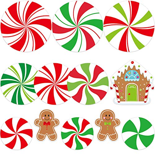 Book Cover Peppermint Cutouts for Candy Party Decoration Kids Classroom Bulletin Board Decoration Set 12Pcs