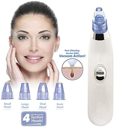 Vency 4 in 1 Multi-function Blackhead Whitehead Extractor Remover Device - Acne Pimple Pore Cleaner Vacuum Suction Tool For Men And Women