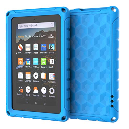 SUPWANT All New Fire 7 Tablet Case 2019/2017 for Kids - Light Weight Shockproof Kids-proof Protective Case Cover for Amazon Kindle Fire 7 Inch 9th / 7th Generation Tabletï¼ŒBlue