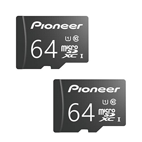 Book Cover Pioneer 64GB microSD Classic with Adapter - C10, U1, Full HD Memory Card (2 Pack)