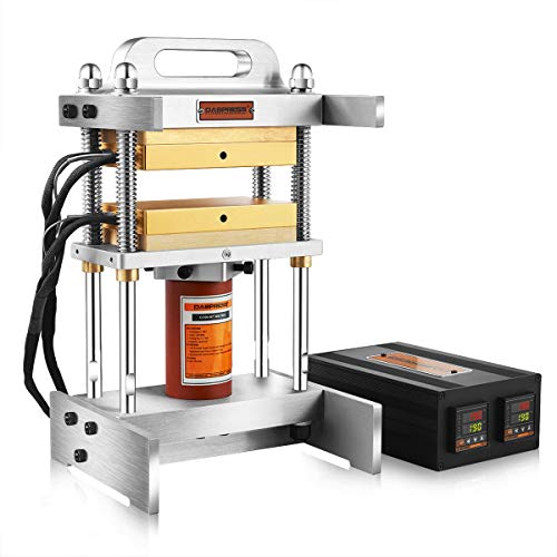 12 Ton Hydraulic Cylinder Heat Press Machine (Latest Version) - Dual 4x7 Inch Heated Platens (No Pump Included)