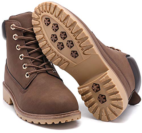 Geddard Waterproof Ankle Boots For women Low Heel Lace Up Work Combat Boots